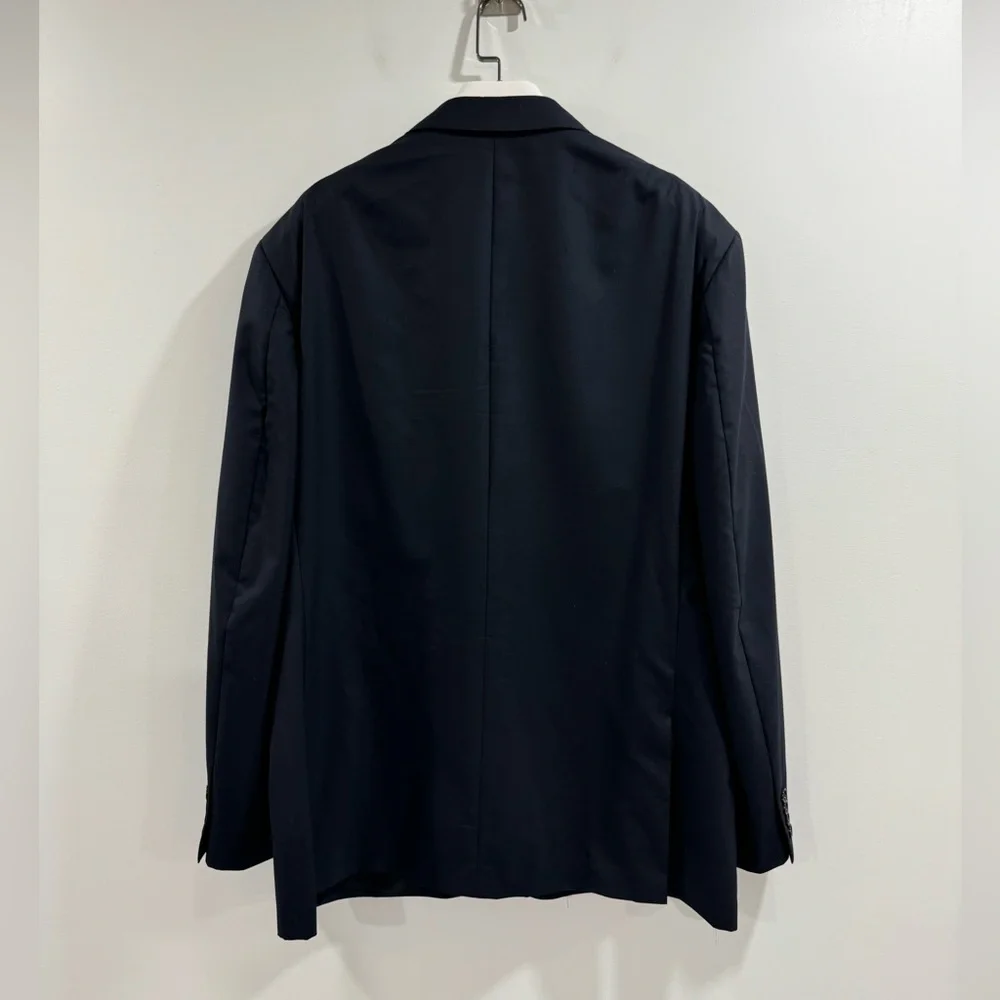 J.Crew Men Navy Crosby 100% Wool Loro Piana Fabric Blazer Jacket Size 46L‎